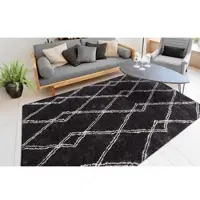 Calo-deluxe Hochflor-Teppich "Elvar-1000" Gr. 4, grau (anthrazit), B:160cm H:27mm L:230cm, Kunstfaser, Teppiche, Hochflor-Teppich, besonders weich durch Microfaser, Wohnzimmer
