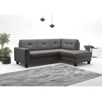 Home affaire Ecksofa "Varese", mocca, B:226cm H:91cm T:170cm, Sofas, Ecksofa, wahlweise mit Bettfunktion und Bettkasten