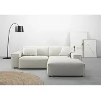 Home affaire Ecksofa "Glimminge Breite 234cm, L-Form, auch in Cord, Easy care-Bezug", silber, B:234cm H:71cm T:191cm, 100% Polyester, Sofas, Ecksofa, Breite 234, Zierkissen