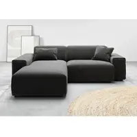 Home affaire Ecksofa "Glimminge L-Form auch in Breitcord, Feincord + Easy care-Bezug", grau (anthrazit), B:234cm H:71cm T:191cm, 95% Polyester, 5% Nylon, Sofas, Ecksofa, Breite 234, Zierkissen