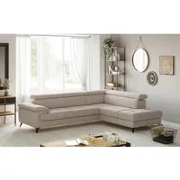 Cotta Ecksofa "Astra L-Form, B: 286 cm", beige, B:286cm T:236cm, 100% Polyester (PES), Sofas, Ecksofa, mit Kopfteilverstellung, optional Bettfunktion & Bettkasten