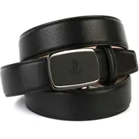 Anthoni Crown Ledergürtel , Damen, Gr. 90, schwarz, Leder, unifarben, Gürtel Ledergürtel, mit Anker-Logo, Ton in Ton Steppung