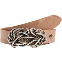 Rettungsring Gürtel Ledergürtel RETTUNGSRING GÜRTEL, Herren, Gr. 120, beige (natur), Leder, unifarben, Gürtel Ledergürtel, mit austauschbarer Schließe »Strohknoten«