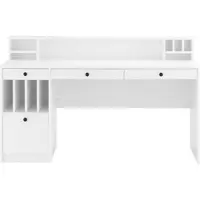 Otto Home Schreibtisch "Licia, Computertisch", weiß, B:158cm H:96,5cm T:55cm, Tische, Schreibtisch, im Landhausstil, in 2 Breiten