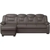 Cotta Ecksofa "Marcus L-Form", braun (mud), B:257cm H:99cm T:162cm, 64% Polyurethan, 25% Polyester, 11% Baumwolle, Sofas, Ecksofa, wahlweise mit Bettfunktion