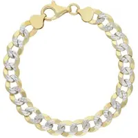 Firetti Armband "Schmuck Geschenk Silber 925 Armschmuck Armkette Panzerkette" Gr. 19, silber (gelbgoldfarben, silberfarben), Armbänder, Herren, 19, Silber 925 (Sterlingsilber), Armband