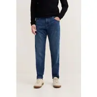 Bugatti 5-Pocket-Jeans "Tapered Fit", Herren, Gr. 35, Länge 32, blau (363, blau), 91% Baumwolle, 7% Polyester, 2% Elasthan, Jeans 5-Pocket-Jeans, aus Stretch Handcrafted Denim