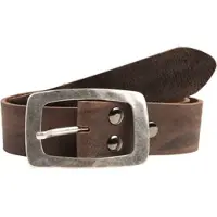 Rettungsring Gürtel Ledergürtel RETTUNGSRING GÜRTEL, Herren, Gr. 85, braun (dunkelbraun), Rindsleder, unifarben, Gürtel Ledergürtel, im rustikalen Jeans-Look