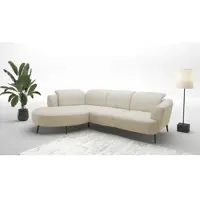 Sit&More Ecksofa SIT & MORE "Zoe", beige (creme), B:309cm H:87cm T:199cm, 95% Polyester, 5% Polyamid, Sofas, Ecksofa, ink.Sitztiefenverstellung, wahlweise mit Kopfteilverstellung