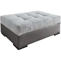 Collection Ab Hocker "Josy, B: 98 cm", grau (anthrazit, hellgrau), B:98cm H:41cm T:68cm, 100%polyester, Hocker, Hocker, individuell zu kombinieren, Federkern