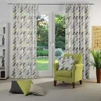 Wirth Vorhang "Bray" Gr. 5, grün, B:132cm H:255cm, Jacquard, Baumwolle, Polyester, Gardinen, Vorhang
