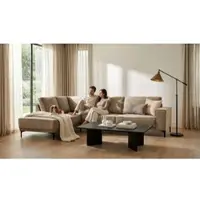 Otto Home Ecksofa "OLAND L-Form, B: 289 cm, Skandi-Design", beige (taupe), B:289cm H:85cm T:210cm, 100% Polyester, Sofas, Ecksofa, Struktur, Flachgewebe, Luxus-Microfaser, Boucle