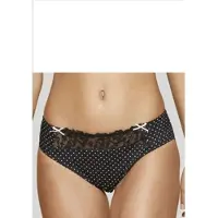 Nuance Slip , Damen, Gr. 52/54, beige (schwarz, puder), Spitze, Obermaterial: 80% Polyamid, 10% Elasthan, 10% Viskose, figurbetont, Unterhosen Slip, in bequemer Basic-Schnittform, Topseller