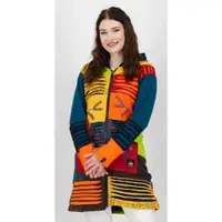 Deproc Active Fleecejacke "Patchwork NUNAVUT LONG WMN", Damen, Gr. 50 (XL), bunt (multicolor), 100% Baumwolle, Jacken Fleecejacke, auch in Großen Größen erhältlich