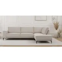 Otto Home Ecksofa "OLAND L-Form, B: 289 cm, Skandi-Design", sand, B:289cm H:85cm T:210cm, 92%PES 8%NY, Sofas, Ecksofa, Struktur, Flachgewebe, Luxus-Microfaser, Boucle