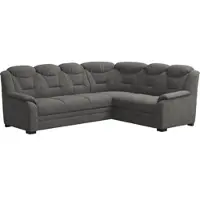 Cotta Ecksofa "Marcus L-Form", grau (anthrazit), B:263cm H:99cm T:211cm, 100% Polyester, Sofas, Ecksofa, wahlweise mit Bettfunktion & Stauraum