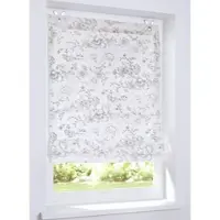 Kutti Heimtextilien Raffrollo "Joy" Gr. 4, grau (weiß, grau), B:100cm H:130cm, Obermaterial: 100% Baumwolle, Raffrollos, Raffrollo, Baumwolle Landhausstil
