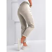 Kjbrand 1100000002199 "Betty Chino", Damen, Gr. 48, N-Gr, beige, Web, Obermaterial: 60% Baumwolle, 37% Polyamid, 3% Elasthan, bequem knöchellang, Hosen 1100000002199, mit Komfortbund
