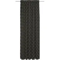 Adam Audio Vorhang ADAM "Feathers" Gr. 3, schwarz-weiß (weiß, schwarz), B:142cm H:225cm, Jacquard, Baumwolle, Gardinen, Vorhang, aus 100% Bio-Baumwolle