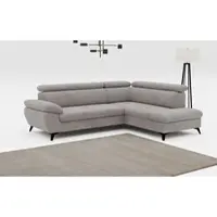 Cotta Ecksofa "Hudson L-Form, B: 256 cm", grau (stone), B:256cm H:100cm T:207cm, Sofas, Ecksofa, mit Kopfteilverstellung, optional Schlaffunktion & Bettkasten