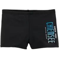 Chiemsee Boxer-Badehose , Kinder, Gr. 122/128, N-Gr, schwarz, Polyamid, Badehosen Boxer-Badehose, mit Logodruck