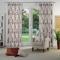 Wirth 1100000002199 "Bray" Gr. 5, orange (terrakotta), B:132cm H:255cm, Jacquard, Baumwolle, Polyester, Gardinen, 1100000002199