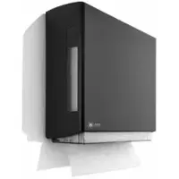 BlackSatino BriQ Handtuchspender, ABS-Kunststoff, Farbe: matt schwarz, Maße: 251 x 104 x 256 mm