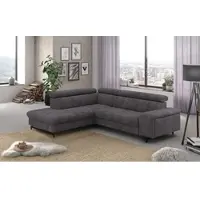 Cotta Ecksofa "Emma L-Form, B: 262 cm", grau (graphite), B:262cm H:97cm T:215cm, Sofas, Ecksofa, mit Kopfteilverstellung, optional Bettfunktion & Bettkasten