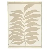 Schöner Wohnen Wohndecke "View", beige, B:130cm L:170cm, Baumwolle, Kunstfaser, SCHÖNER WOHNEN-KOLLEKTION, Wohndecken, Wohndecke, mit zweifarbigem Blättermotiv