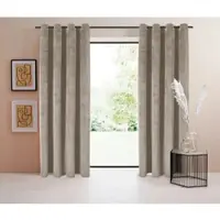 LeGer By Lena Gercke Gardine "LADINA" Gr. 3, beige (sand beige), B:140cm H:225cm, Polyester, Recyceltes Material, , Gardinen, Gardine, blickdichter Vorhang, Samt Vorhang, Topseller