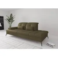 Sit&More Recamiere SIT & MORE "Amica, inkl. Sitztiefenverstellung und Armteilverstellung", grün (olive), B:231cm H:90cm T:122cm, Sofas, Recamiere, wahlweise mit Kopfteilverstellung und Stauraum