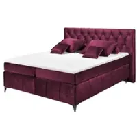 ED EXCITING DESIGN meinBett Boxspringbett Pembroke , rot , Maße (cm): B: 200 H: 121
