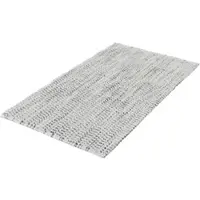 Kleine wolke Badematte "Sway, Badvorleger, Badezimmer Teppich" Gr. 4, grau (platin), H:10mm, Baumwolle, Badematten, Badematte, Badteppich, Uni Farben mit Melange Effekt