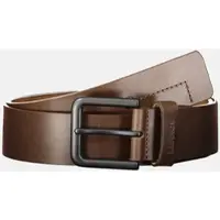 Lerros Ledergürtel "Ledergürtel MATTHEW mit schwarzer Schließe", Herren, Gr. 90, braun (cognac), Leder, Gürtel Ledergürtel
