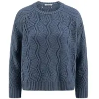 Peter Hahn Rundhals-Pullover aus 100% SUPIMA-Baumwolle blau, 46