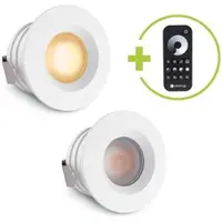 Longlife LED Einbaustrahler Mini flach Torino 3W 2700K IP44 - Farbe: weiß - Anzahl: 2x
