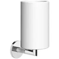 Gessi Anello Becherhalter zur Wandmontage, mit festem Becher weiß matt, 63707735, Farbe: Warm Bronze PVD