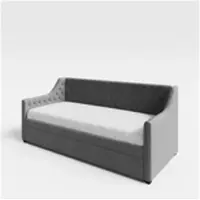Leonique Ausziehbett "PRINCESS", grau (anthrazit, anthrazit), B:110cm H:96,5cm L:210cm, Daybetten, Ausziehbett