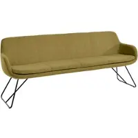 Set One By Musterring Essbank "Tavia", grün (kiwi, schwarz), B:220cm H:87cm T:66cm, 100% PES, Sitzbänke, Essbank, Schlittengestell in drei Ausführungen, Breite 180, 200 oder 220 cm