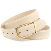 Anthoni Crown Ledergürtel , Herren, Gr. 115, beige, Rindsleder, Gürtel Ledergürtel