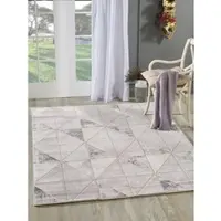 Sanat Teppich "Harmony 3212, auch als Läufer" Gr. 6, grau (hellgrau), B:200cm H:12mm L:280cm, Kunstfaser, Teppiche, Teppich, Wohnzimmer, Kurzflor, modern, abtrakt, Schlafzimmer