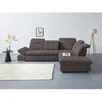 Cotta Ecksofa "Holiday L-Form mit Sitztiefen-, Armteil- und Kopfteilverstellung", schwarz (charcoal), B:310cm H:86cm T:265cm, 100% Polyester, Sofas, Ecksofa, wahlweise mit Bettfunktion & Bettkasten