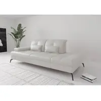 Sit&More Recamiere SIT & MORE "Amica, inkl. Sitztiefenverstellung und Armteilverstellung", weiß (reinweiß), B:231cm H:90cm T:122cm, Sofas, Recamiere, wahlweise mit Kopfteilverstellung und Stauraum