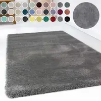 Esprit Hochflor-Teppich "Relaxx ESP-4150" Gr. 3, grau (taupe, grau), B:120cm H:25mm L:170cm, Kunstfaser, Teppiche, Hochflor-Teppich, Wohnzimmer, sehr große Farbauswahl, weicher dichter Hochflor