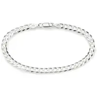 Bruno Banani Armband "Schmuck Geschenk Silber 925 Armschmuck Armkette Panzerkette" Gr. 21, silber (silberfarben), Armbänder, Herren, 21, Silber 925 (Sterlingsilber), Armband
