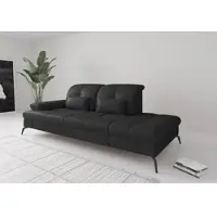 Sit&More Recamiere SIT & MORE "Amica, inkl. Sitztiefenverstellung und Armteilverstellung", schwarz, B:231cm H:90cm T:122cm, Sofas, Recamiere, wahlweise mit Kopfteilverstellung und Stauraum