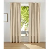 LeGer By Lena Gercke Vorhang "LESKA" Gr. 2, beige (sand), B:132cm H:175cm, Jacquard, Polyacryl, Polyester, , Gardinen, Vorhang, blickdicht, glatt, gewebt, monochrom, verschiedene Größen