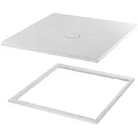 Bette BetteFloor Duschwanne mit Minimum-Wannenträger und BetteAntirutsch Pro, 1000x1000mm, 5941-410AE,T1