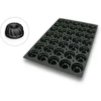 Schneider Silikon-Backform, Gugelhupf, schwarz, Form aus Silikon für Backöfen, Mikrowellen und Gefrierschränke, Abmessung: 40 x 60 cm, Durchmesser 72 mm, H 35 mm