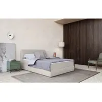 Cotta Boxbett "Cooper", grau (elephant), B:125cm L:213cm, 100% POLYESTER (PES), Komplettbetten, Boxbett, inkl. Topper, Bettkasten und verstellbarem Kopfteil